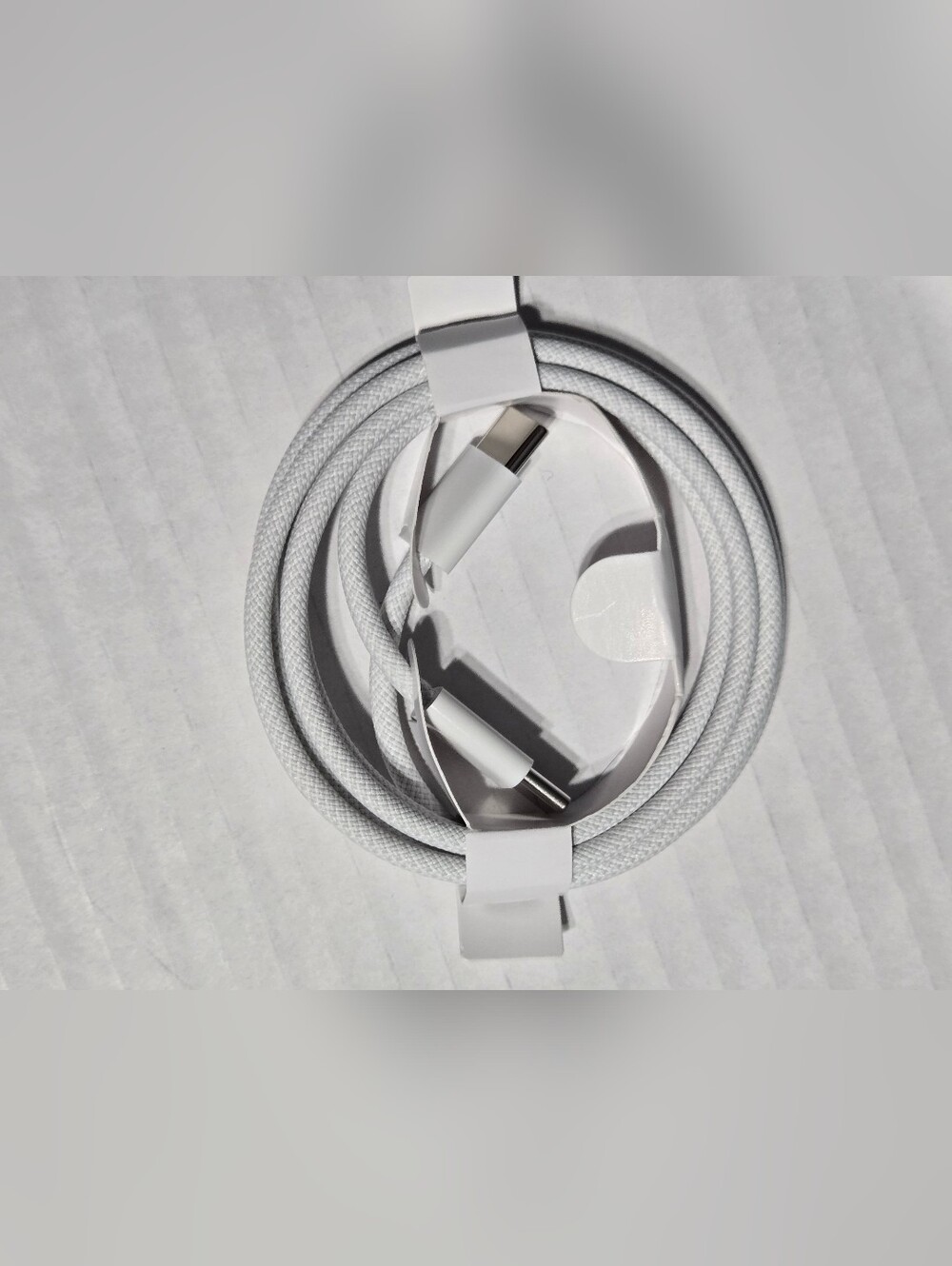 USB-C to USB-C Fast Charging Cable 1M 60W Braided PD Charging Cord White